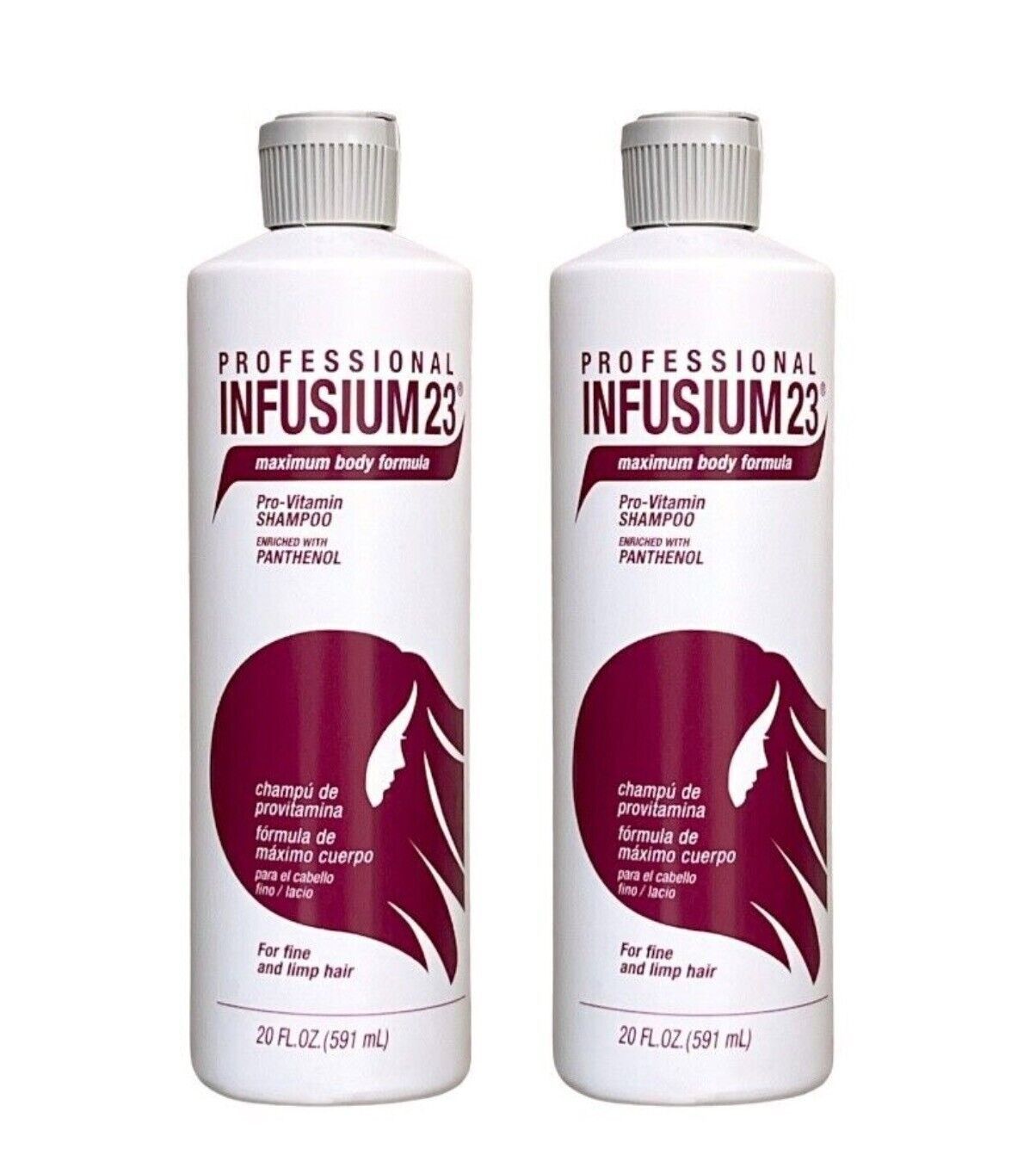(2) Infusium 23 MAXIMUM BODY Formula ProVitamin SHAMPOO Fine Limp Hair