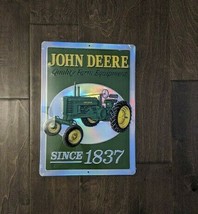 14" John Deere FARM Tractor  3d cutout retro USA STEEL plate display ad Sign - $44.55