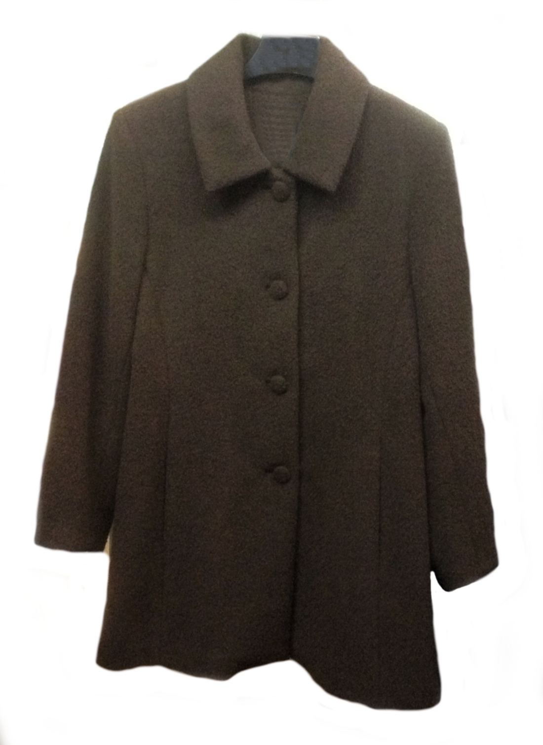 Women's winter coat, 100% pure alpaca wool, brown - Women's Clothing