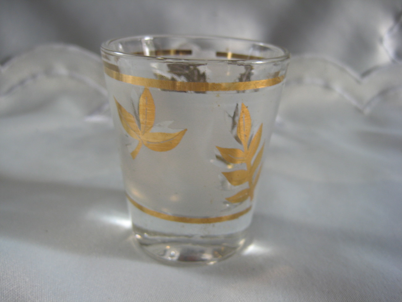 gold leaf shot glass Vintage, Retro, MidCentury