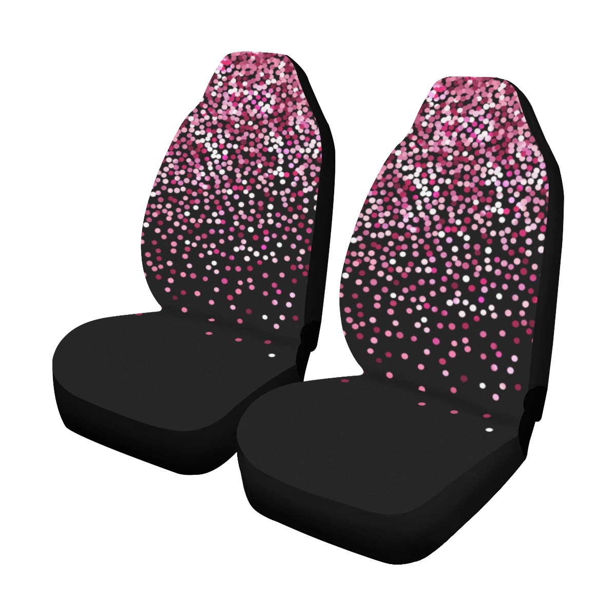 Pink Rose Gold Glitter Sequins Universal Fit Auto Drive Car Seat Covers