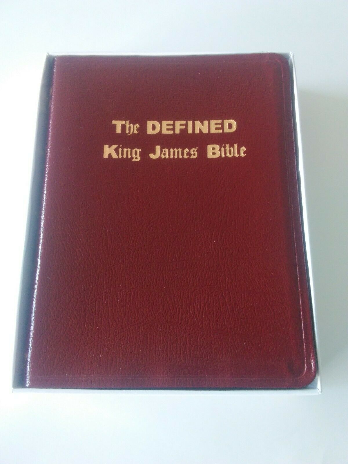 Bible Defined King James Bibles Genuine Leather Kjv Version Burgundy