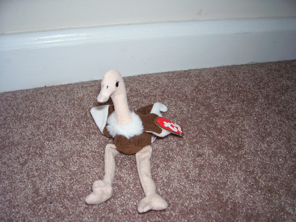 stretchy the ostrich beanie baby 1993