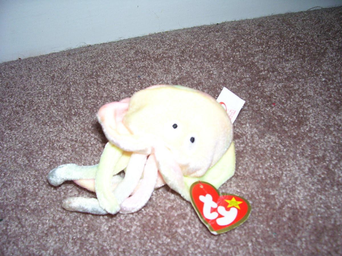 TY TEENIE Beanie Baby GOOCHY The Jellyfish with Tag from 1999 - Teenie ...