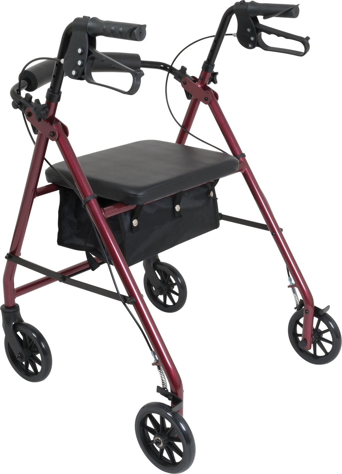 Aluminum Premium Rollator, Standard, 6" Wheels, 300 lb Capacity