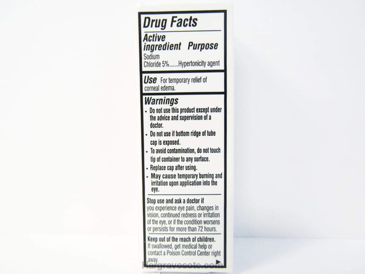 Akorn Sodium Chloride Ophthalmic Ointment USP, 5 to Muro 128