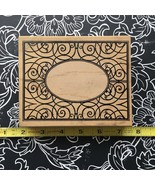 Magenta Large Frame Decorative Scroll Work 26003R Wood Mount Rubber Stamp - $9.70