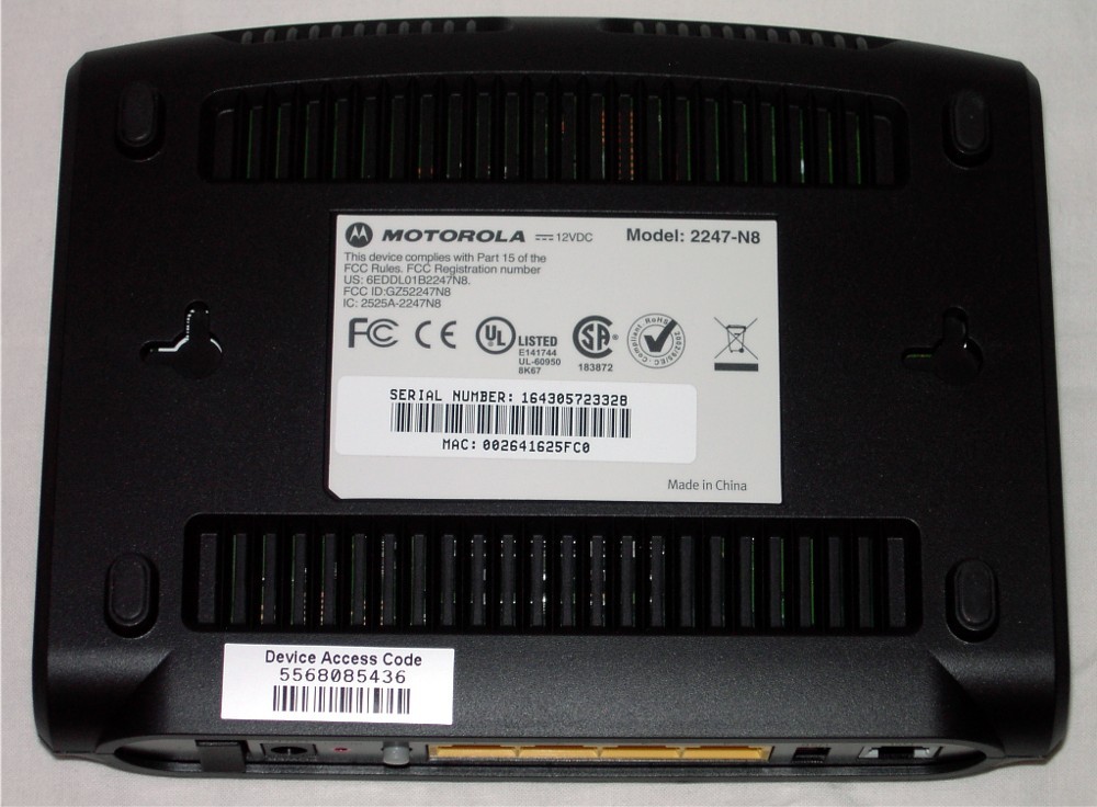 As New MOTOROLA 2247N8 "N" Wireless DSL Gateway/Firmware Upgrade