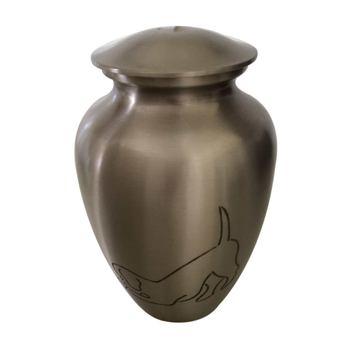 Pet Memorial Urns Ashes For Dogs - Classic Pewter Dog Cremation Funeral