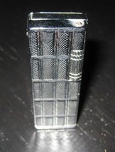 Vintage SUNEX Silver Tone Art Deco Lift Arm side Roller Gas Butane Lighter - $11.99