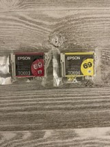 2 Epson 69 Color Inkjet Cartridges - Magenta &amp; Yellow. Brand New - $20.34