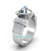 2.75Ct Diamond Trillion Cut Women&#39;s Engagement Ring Solid 14k White Gold... - $270.42