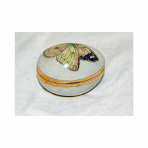 Limoges - Porcelain Floral Egg Box with Butterfly - $53.99