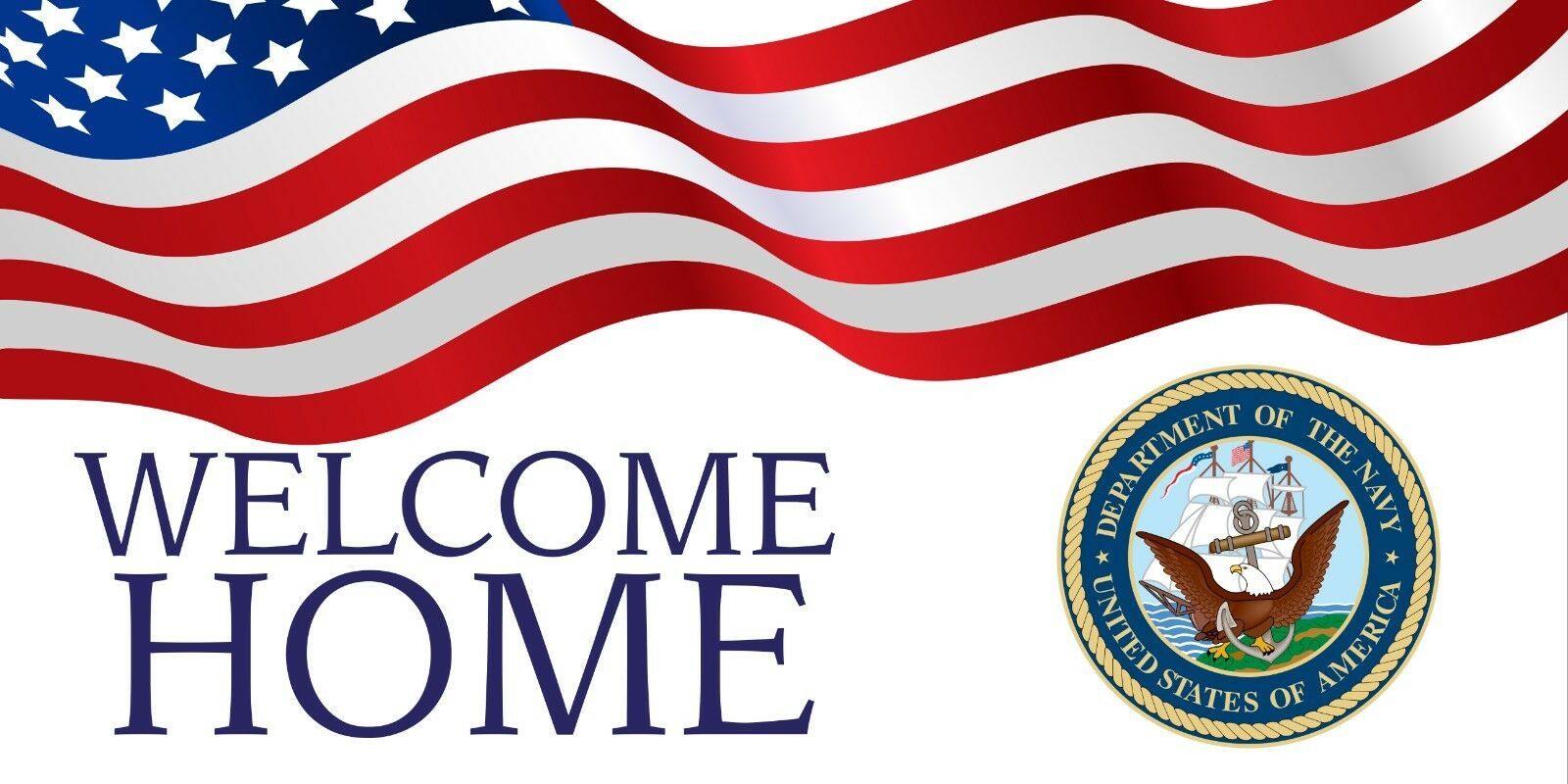 WELCOME HOME Veterans Day Decor Military Service Banner Sign with Hem ...