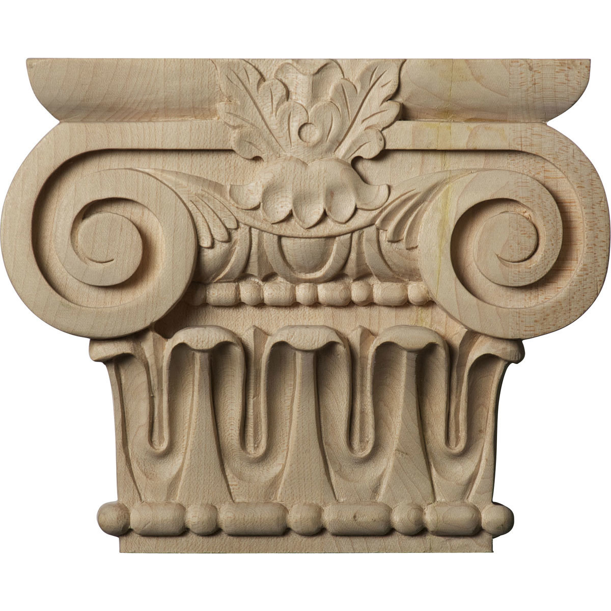 Primary image for 7"W x 3 7/8"BW x 2"D x 5 5/8"H Small Bradford Roman Ionic Capital (Fits Pilaster