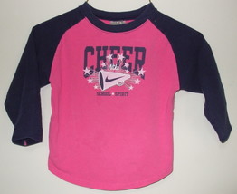 Toddler Girls Nike Pink Navy Blue Long Sleeve Top Size 3T - $5.95