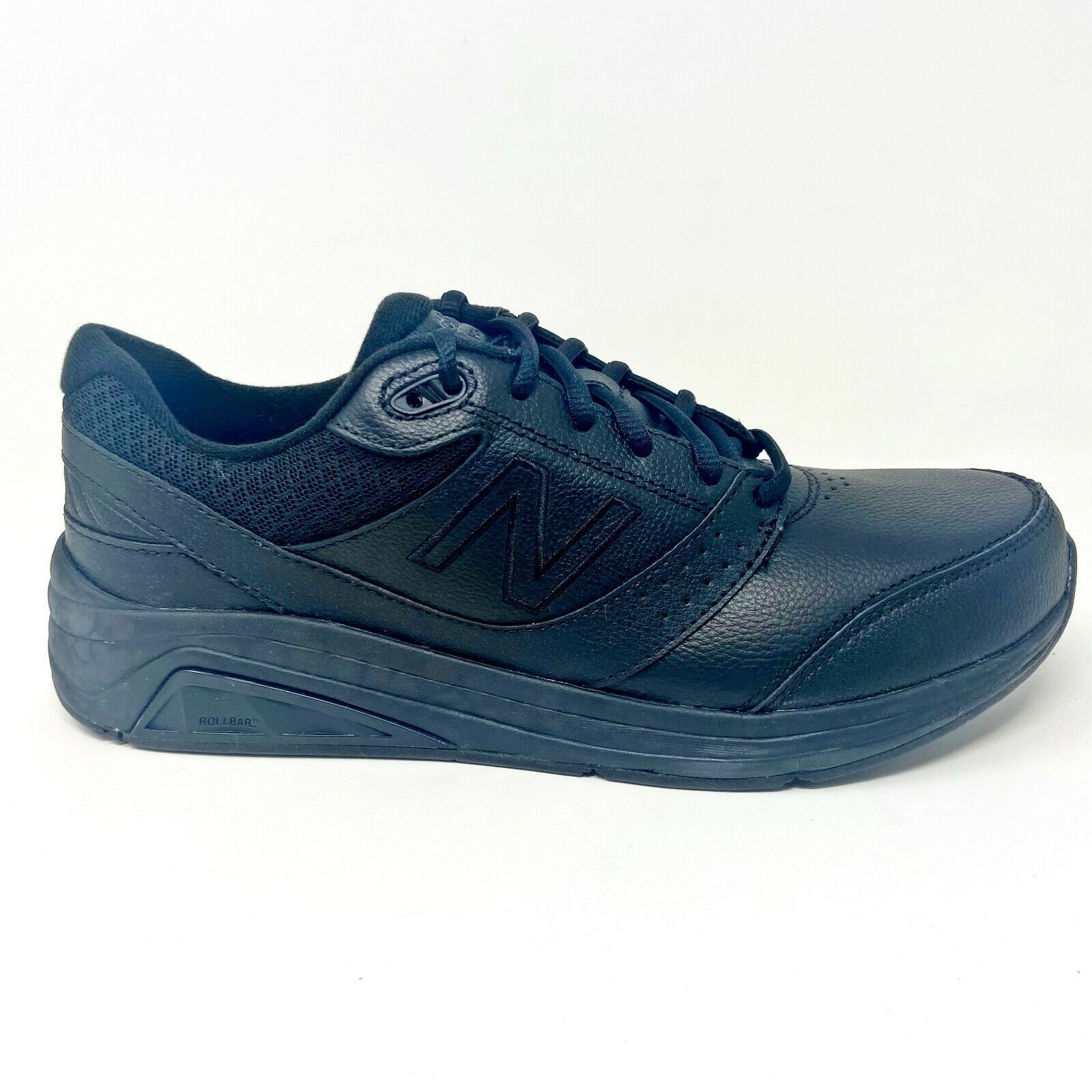 New Balance Womens 928v2 Roll Bar Black Leather Walking Sneakers ...