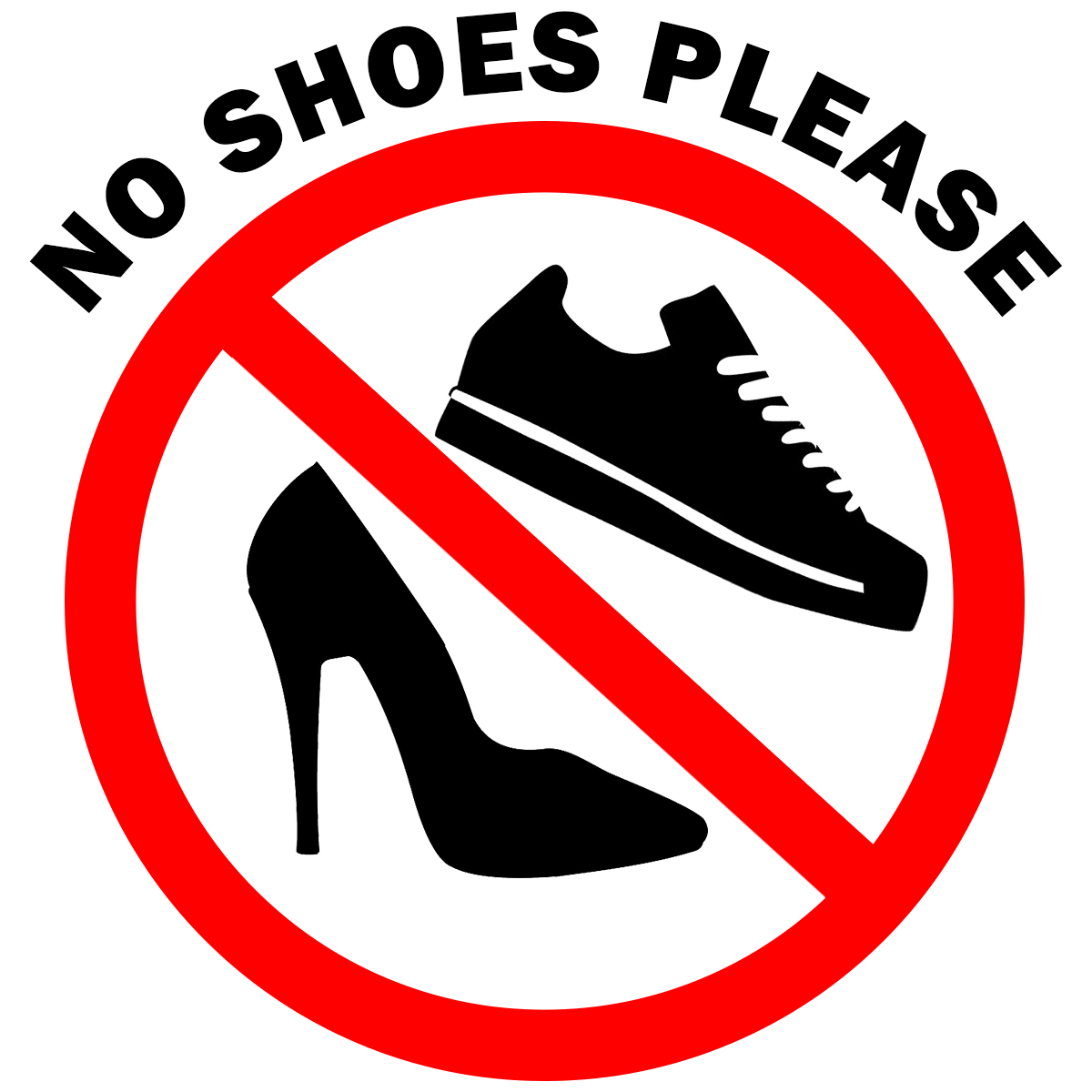 Take Off Your Shoes Sign Vinyl Decal Wall Safety Sticker 371 Graphics
