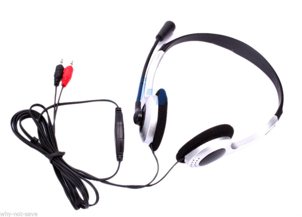 Headphone Headset with mic for Dell Acer Toshiba Sony Laptop Ipad 2 3 4