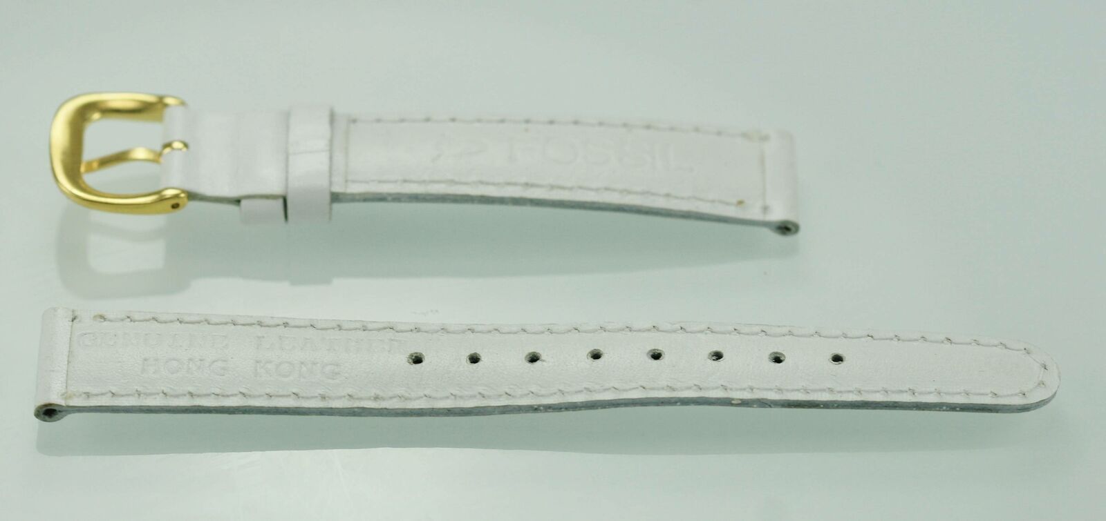 Fossil Unisex Stainless Steel White Leather Replacement Watch Band 16mm
