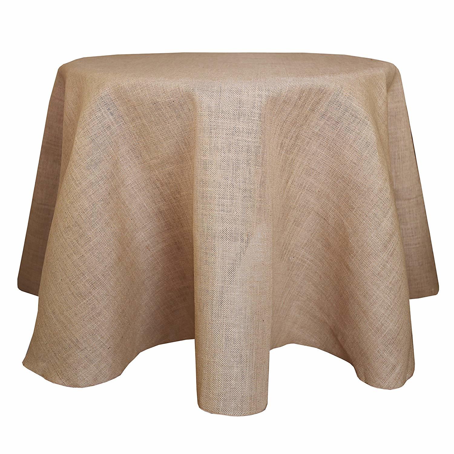 Ultimate Textile 5 Pack Burlap 60 Inch Round Jute Tablecloth Natural   A1dpshnaabl. Sl1500  