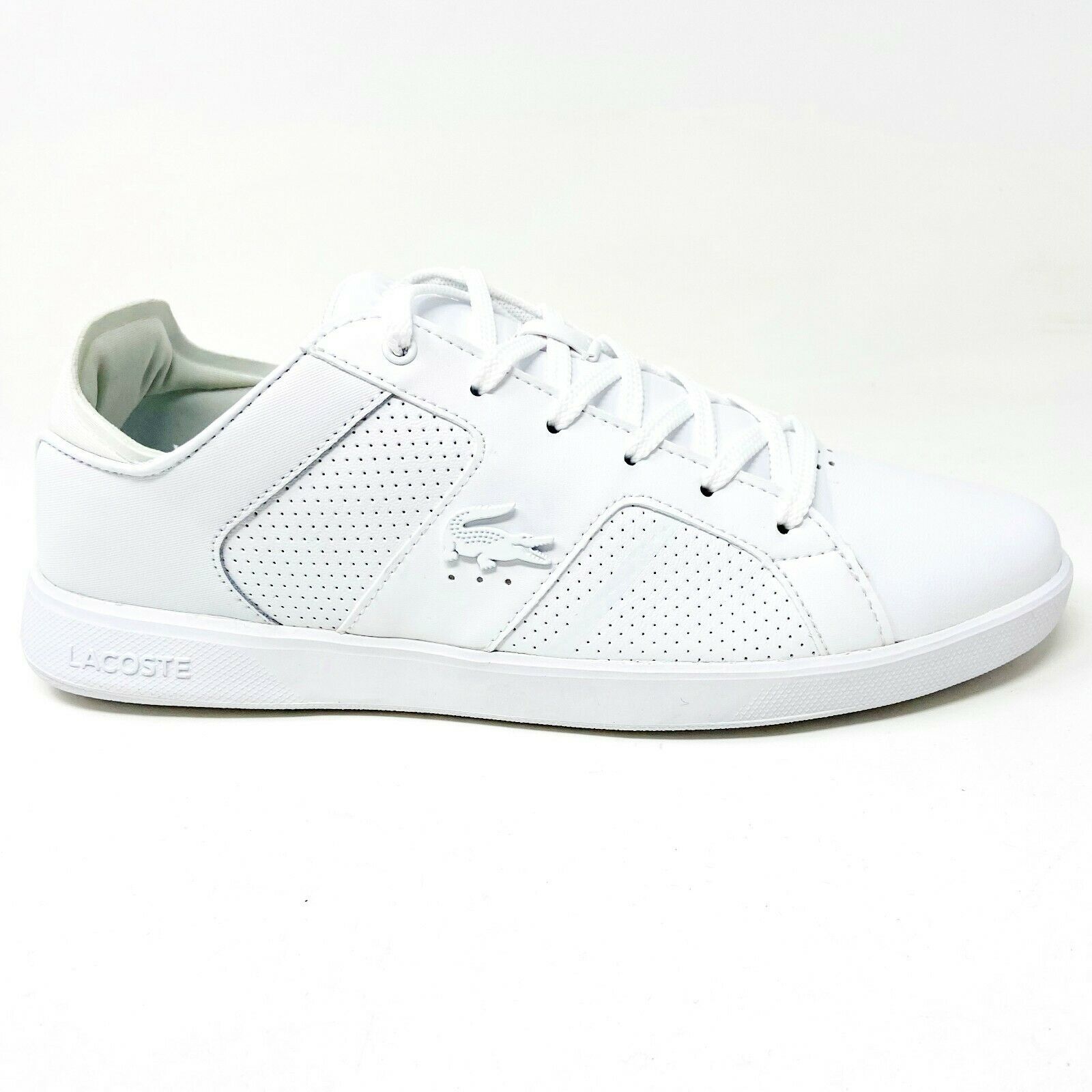 Lacoste Novas 120 3 SMA Leather White Mens Casual Shoes
