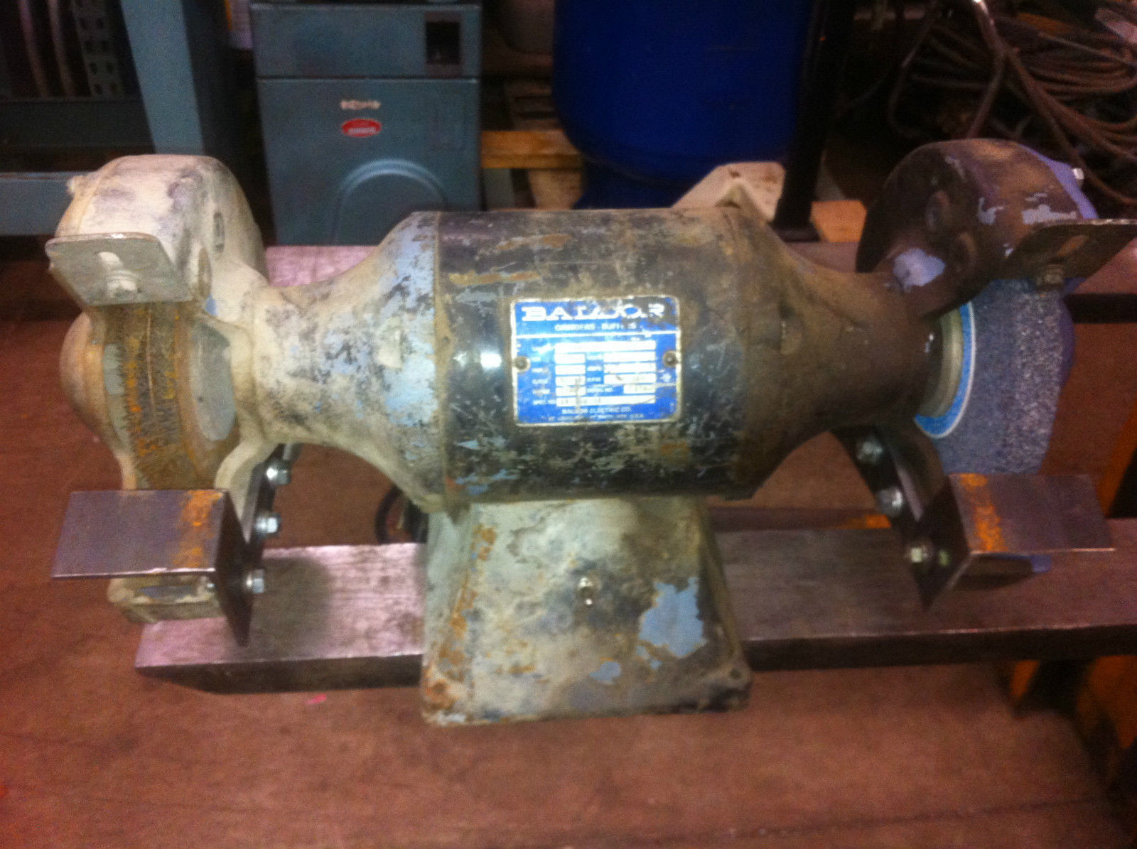 BALDOR 8" BENCH GRINDER BUFFER POLISHER 8123W 3/4HP 3600 RPM 3 PHASE Grinders Professional