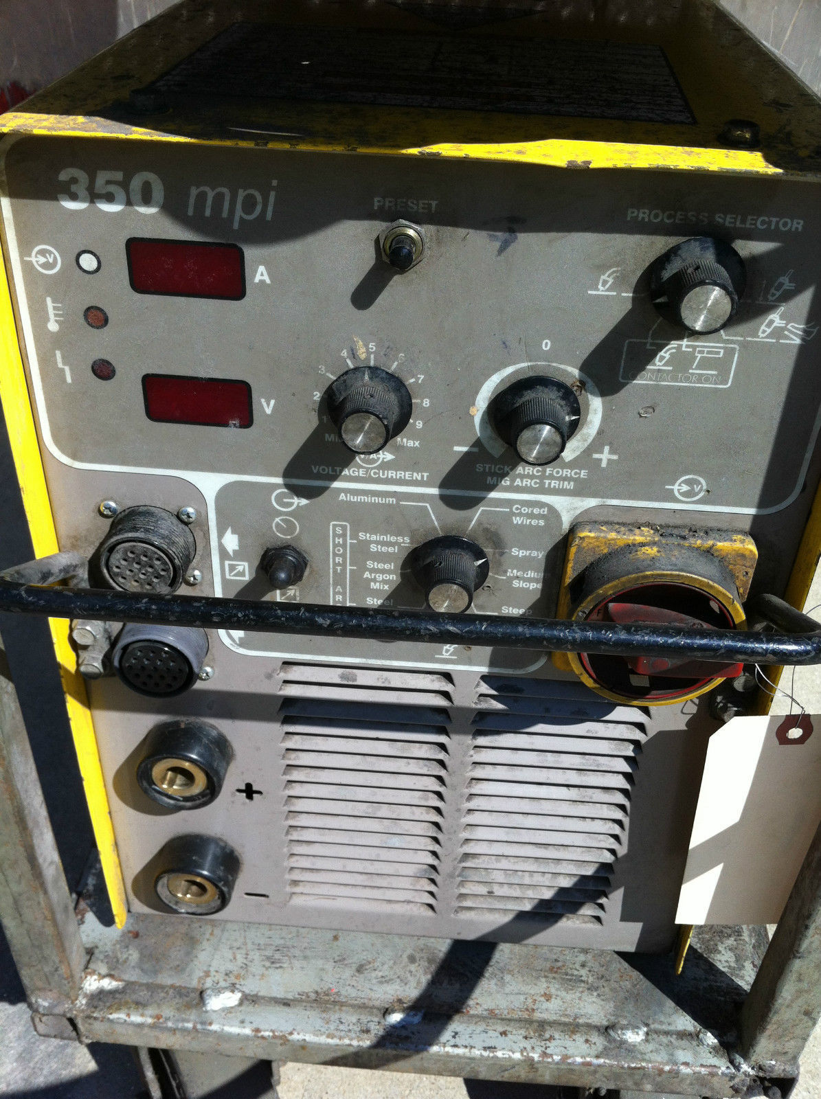 ESAB 350 MPI MULTI PROCESS MIG TIG WELDER MIG 35 WIRE FEED CART GUN REG 1PH b TIG Welders