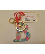 Lilly Pulitzer Printed Initial Keychain Letter B/Bag Charm Bunny Busines... - $24.99