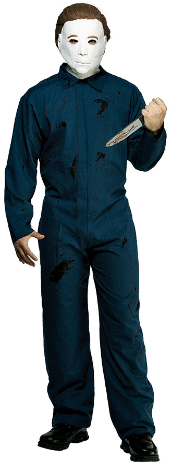 Show full-size image of Michael Myers Halloween I Overalls Jumpsuit Costume with Free...