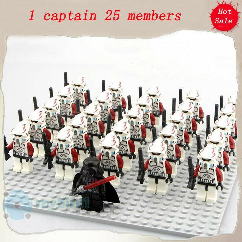 26Pcs Darth Vader And ARF Clone Trooper Army Star Wars Clone Wars Minifigure Toy