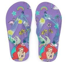 Ariel Little Mermaid Flip Flops w/Optional Sunglasses Toddlers Beach Sandals Nwt - $10.52+