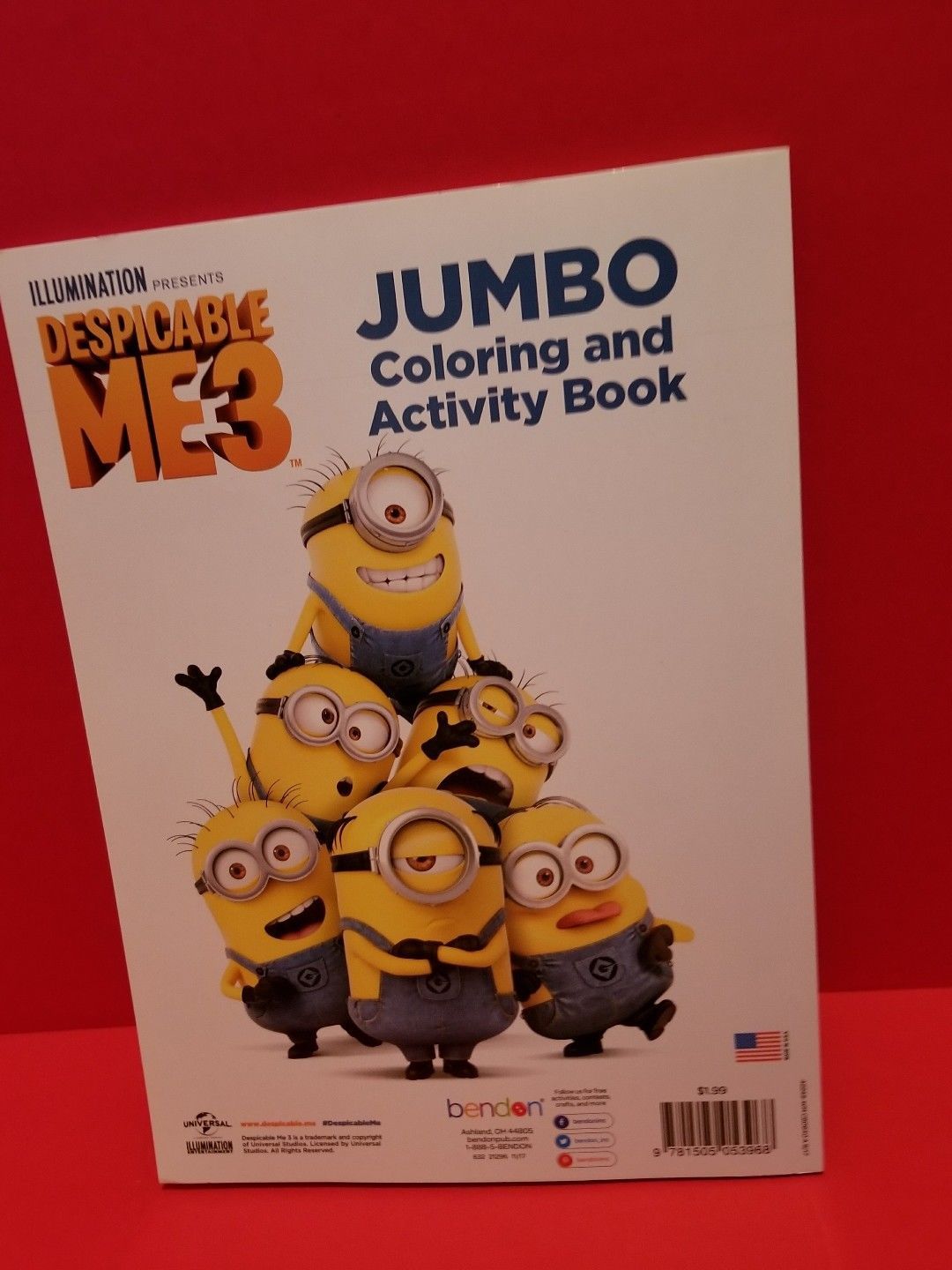 Despicable Me Jumbo Coloring Activity Book Minions Illumination Tear