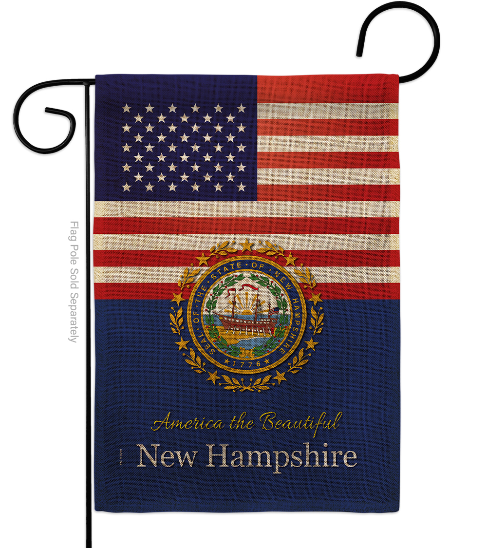 US New Hampshire Burlap - Impressions Decorative Garden Flag G142581-DB ...