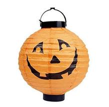 Set of 5 Halloween Decorative Lanterns Round Paper Lanterns (Pumpkin) - $22.01