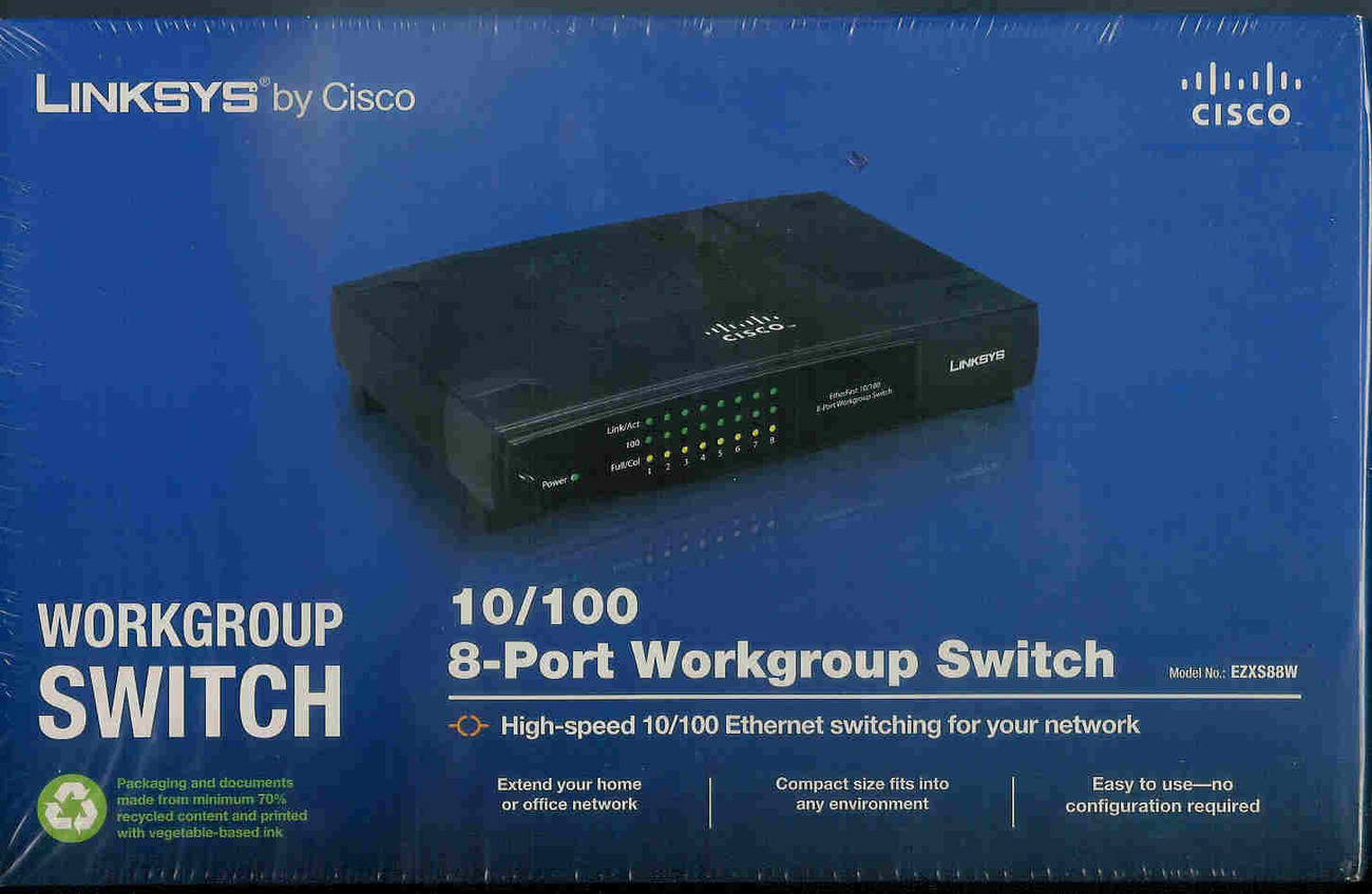 LINSKYS Switch Cisco 10/100 8 PORT Workgroup Switch (Brand
