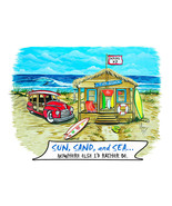 &quot;Sun Sand and Sea&quot; - Beach Shack Vinyl Decal - Car Truck Cooler - $5.99+