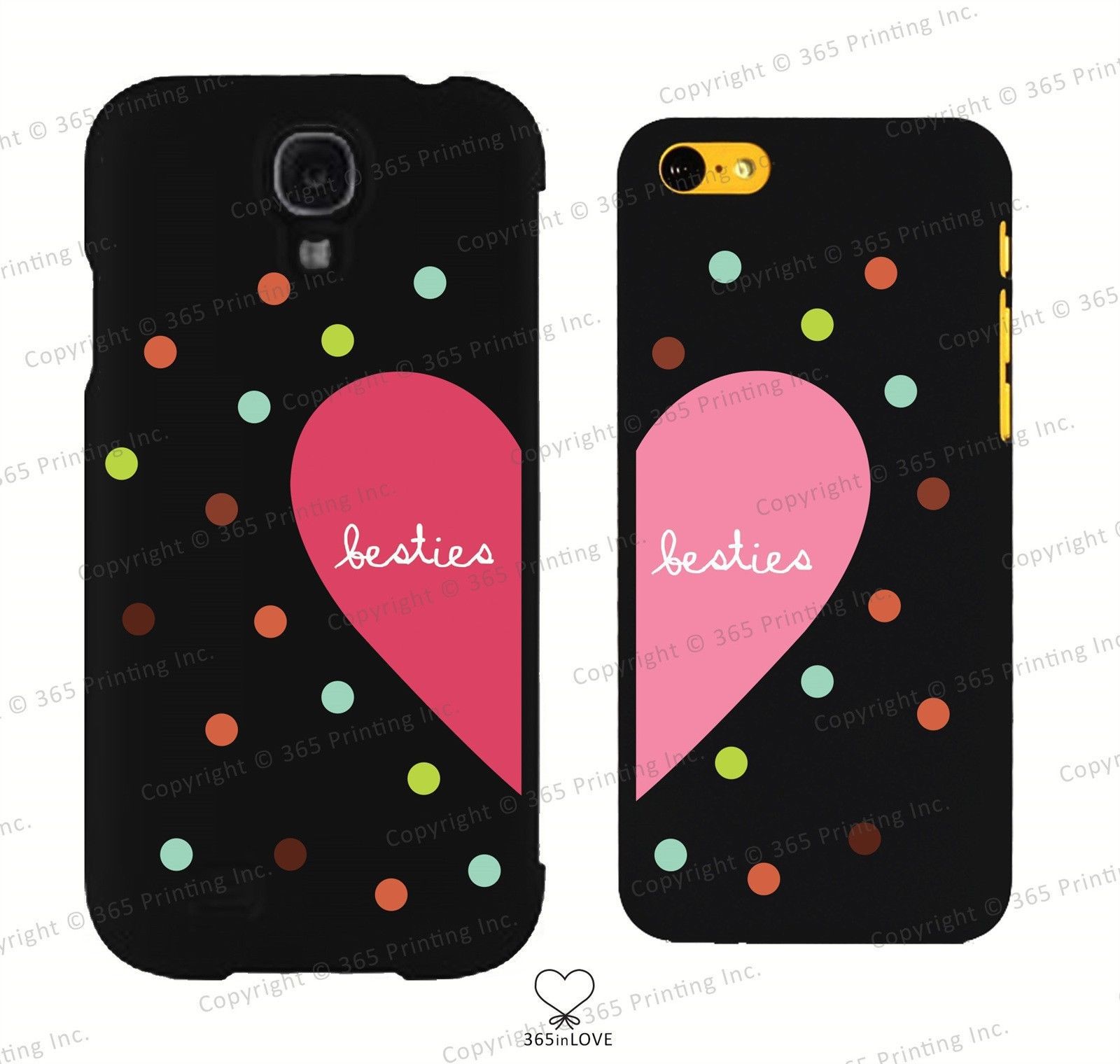 Besties Matching Phone Case Set iphone 4 5 5C Galaxy S3 S4 S5 covers