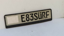 Euro Deutschland License Plate & Mount Frame BMW X3 E83SURF image 1