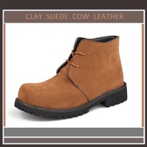 Genuine Full Grain Leather Lace up  Men's Flat Shoes in Regular or Suede Finish image 4