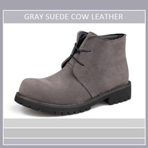 Genuine Full Grain Leather Lace up  Men's Flat Shoes in Regular or Suede Finish image 5