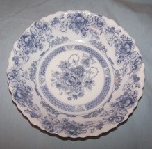 Arcopal Honorine Floral Pattern Blue &amp; White Glass Bowl-Made in France-7... - $18.50