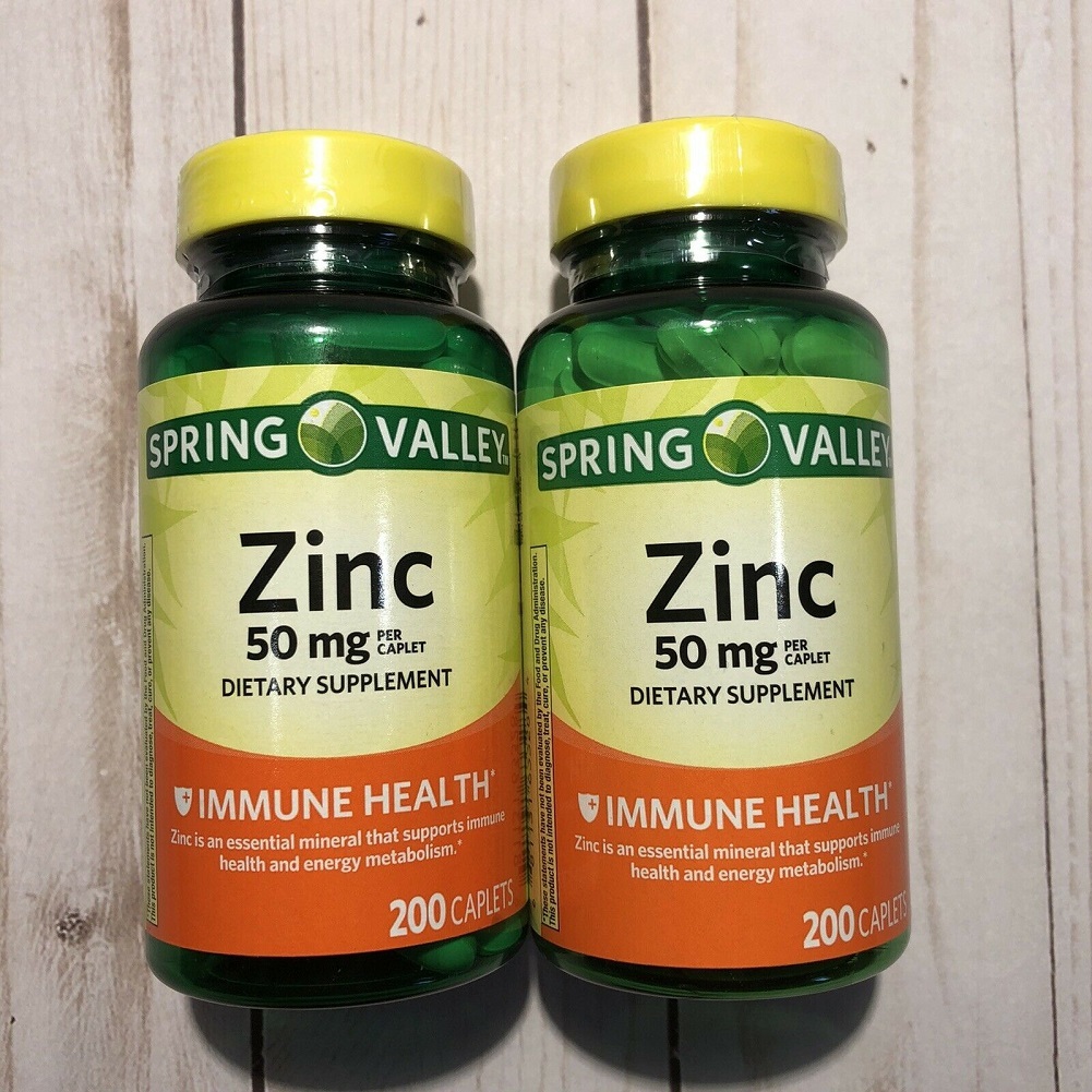 (2) Zinc 50mg Dietary Supplement Immune Health 400 Caplets