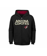 Outerstuff NHL Boys Stated Full Zip Hoodie Hoody Black Arizona Coyotes L... - $17.81