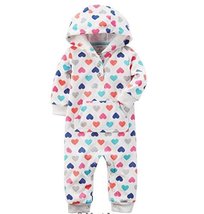 Carter s White Heart Printed Henley Hooded Coverall (18M) - $19.80