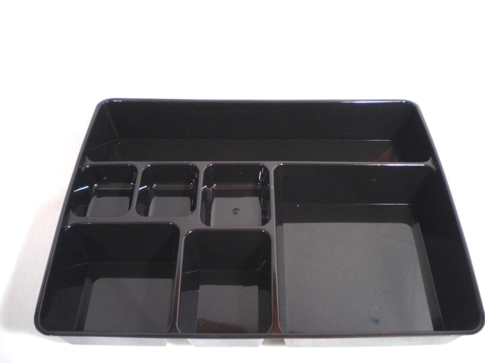 Black 2.5" Deep Office Desk Drawer Organizer Tray Desk & Drawer