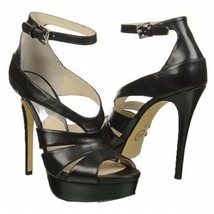 Michael Michael Kors Women's Leighton Ankle Strap (Black Leather 7.5 M) - $135.00