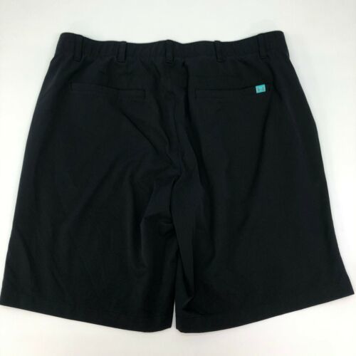 Under Armour Golf Shorts Mens 40 Black Flat Front Loose Fit Zip Pockets Sports - Shorts
