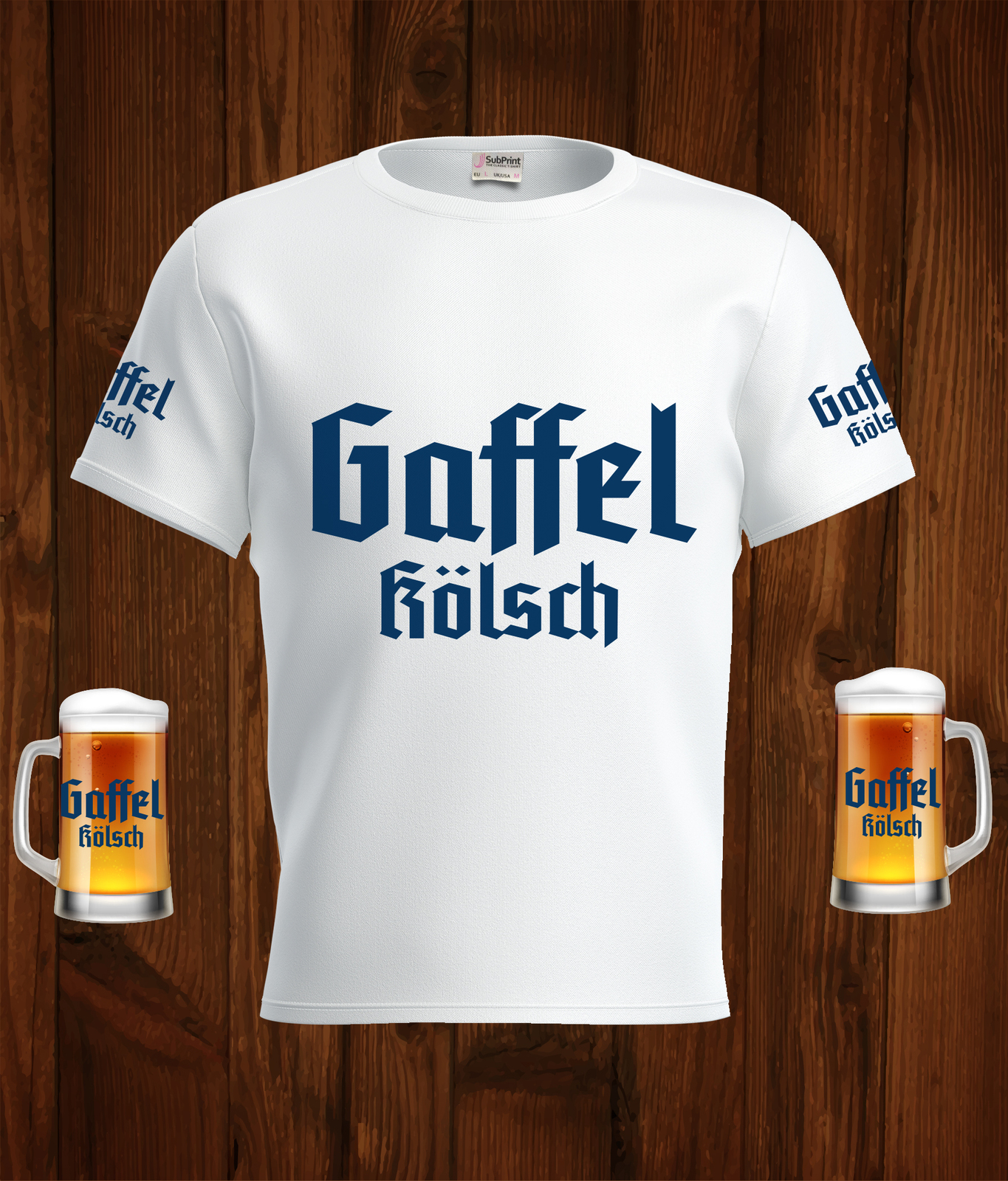 Primary image for Gaffel Beer Logo White Short Sleeve  T-Shirt Gift New Fashion 