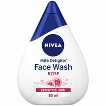 NIVEA Women Face Wash for Sensitive Skin, Milk Delights Rose 50 ml - $10.70